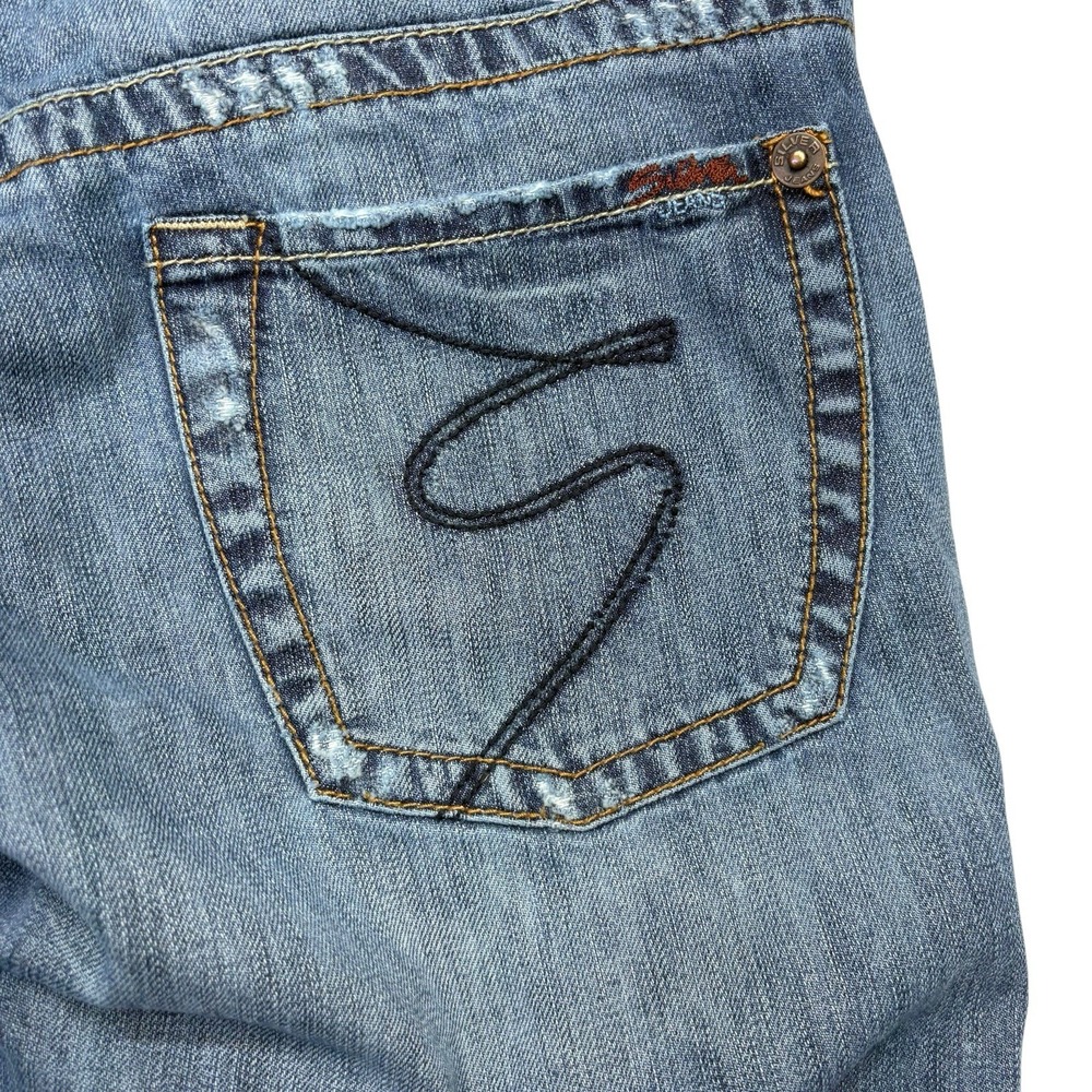 Silver Womens Jeans 28 Twisted Bootcut Low Rise Medium Wash Y2K - Picture 11 of 12